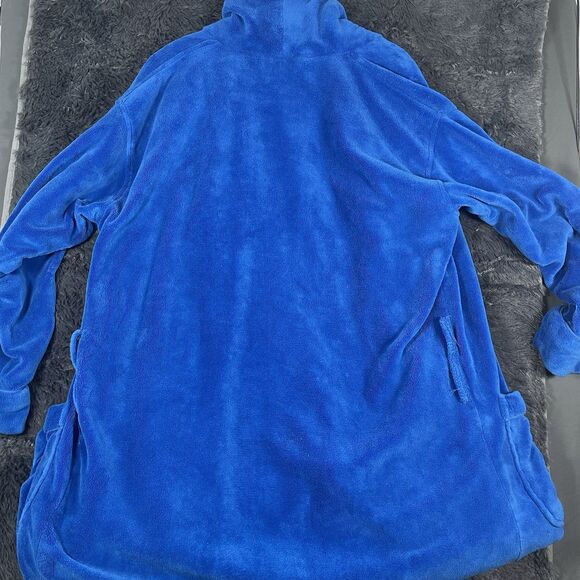 Polo Ralph Lauren Bath Robe One Size (TALL) Designer Preppy Blue NO BELT - Picture 7 of 7